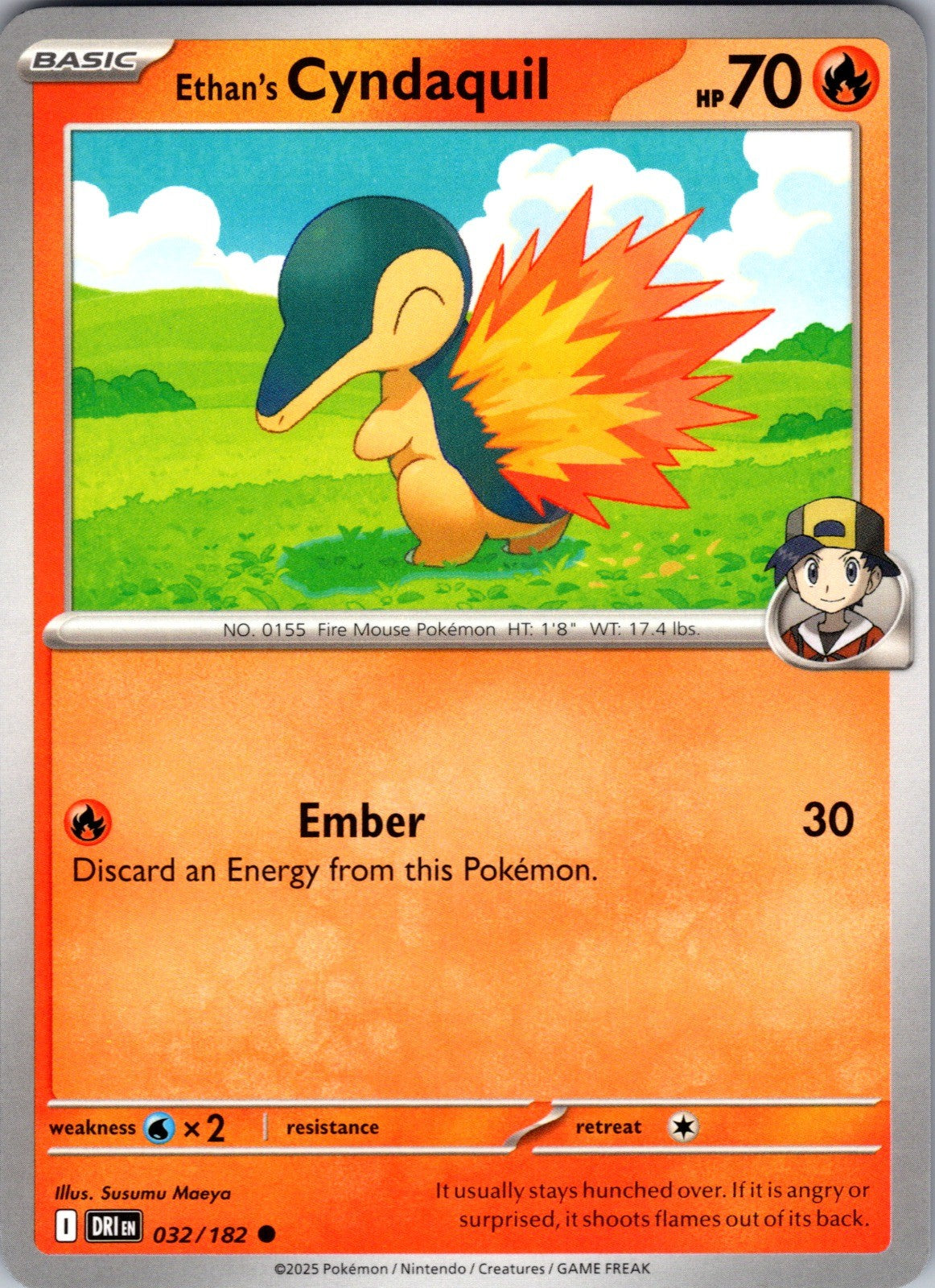 Ethan's Cyndaquil Common SV10: Destined Rivals 032/182 LP