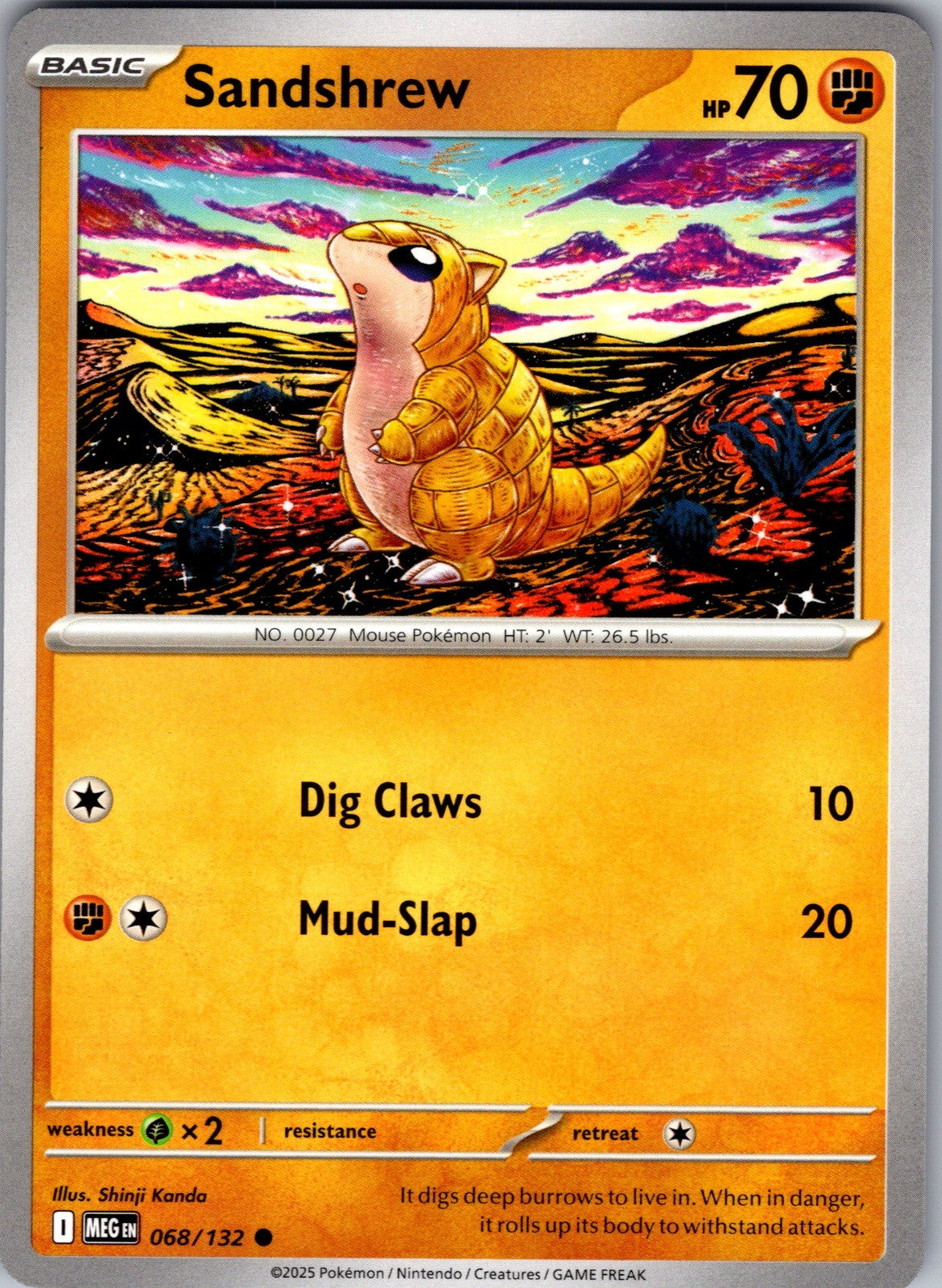 Sandshrew Common ME01: Mega Evolution 068/132 LP