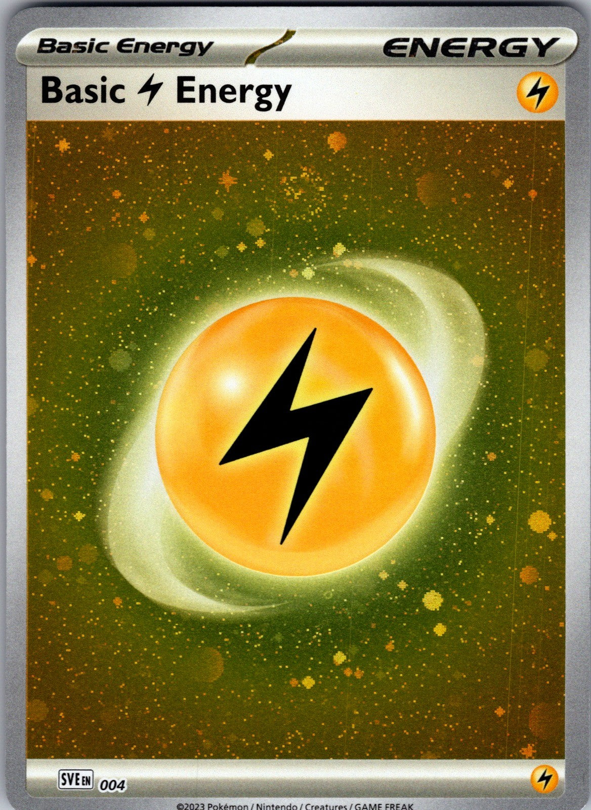 Basic Lightning Energy (Cosmos Holo) Holo Common SVE: Scarlet & Violet Energies