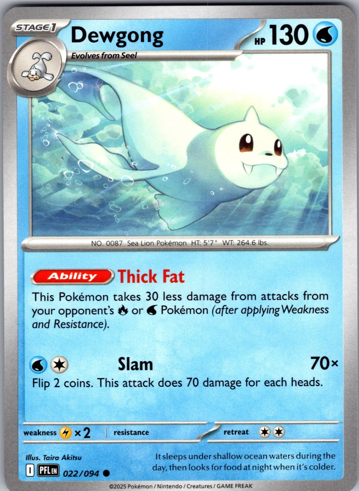 Dewgong Common ME02: Phantasmal Flames 022/094 LP