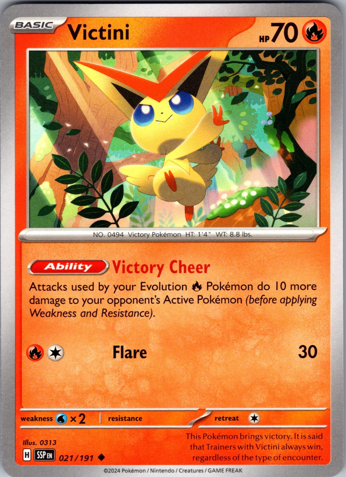 Victini Uncommon SV08: Surging Sparks 021/191 LP