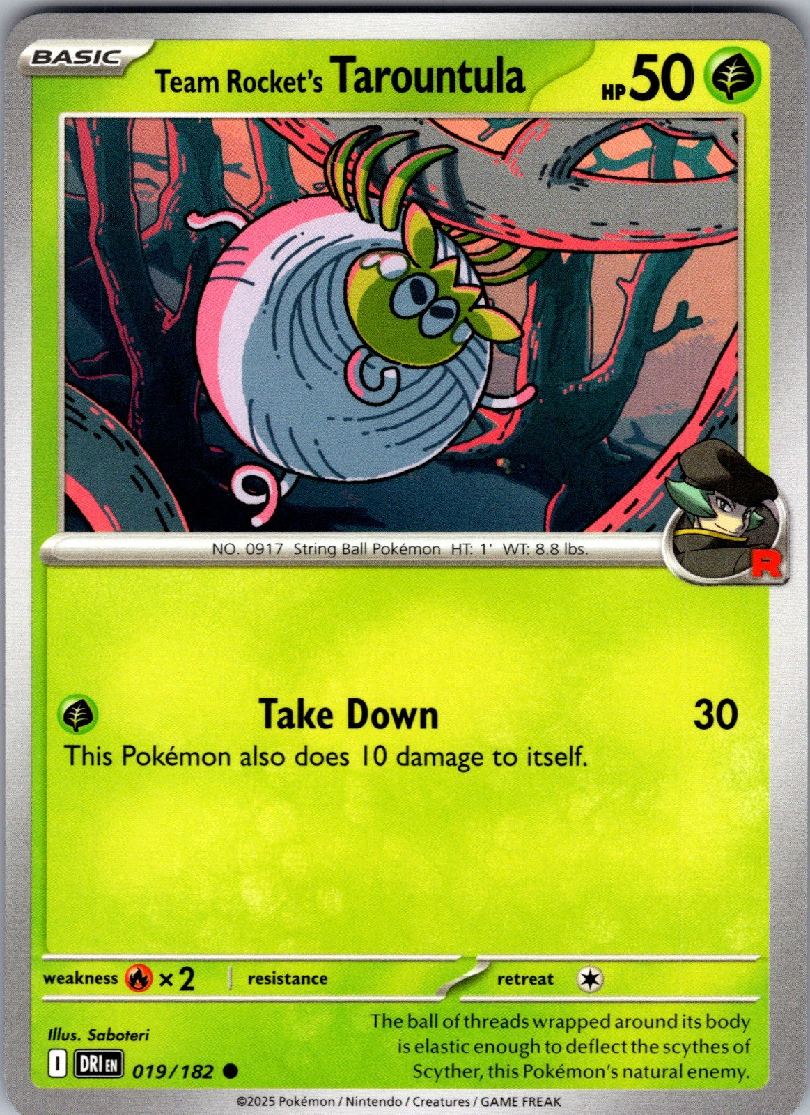 Team Rocket's Tarountula Common ME: Ascended Heroes 018/217 LP