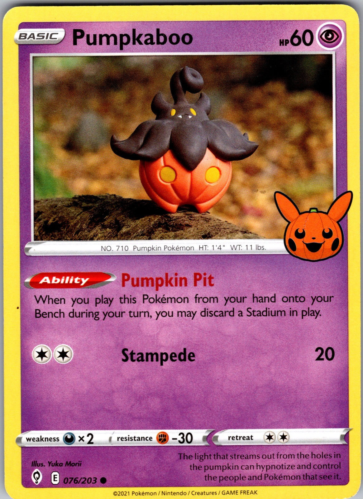 Pumpkaboo Common SWSH07: Evolving Skies 076/203 LP