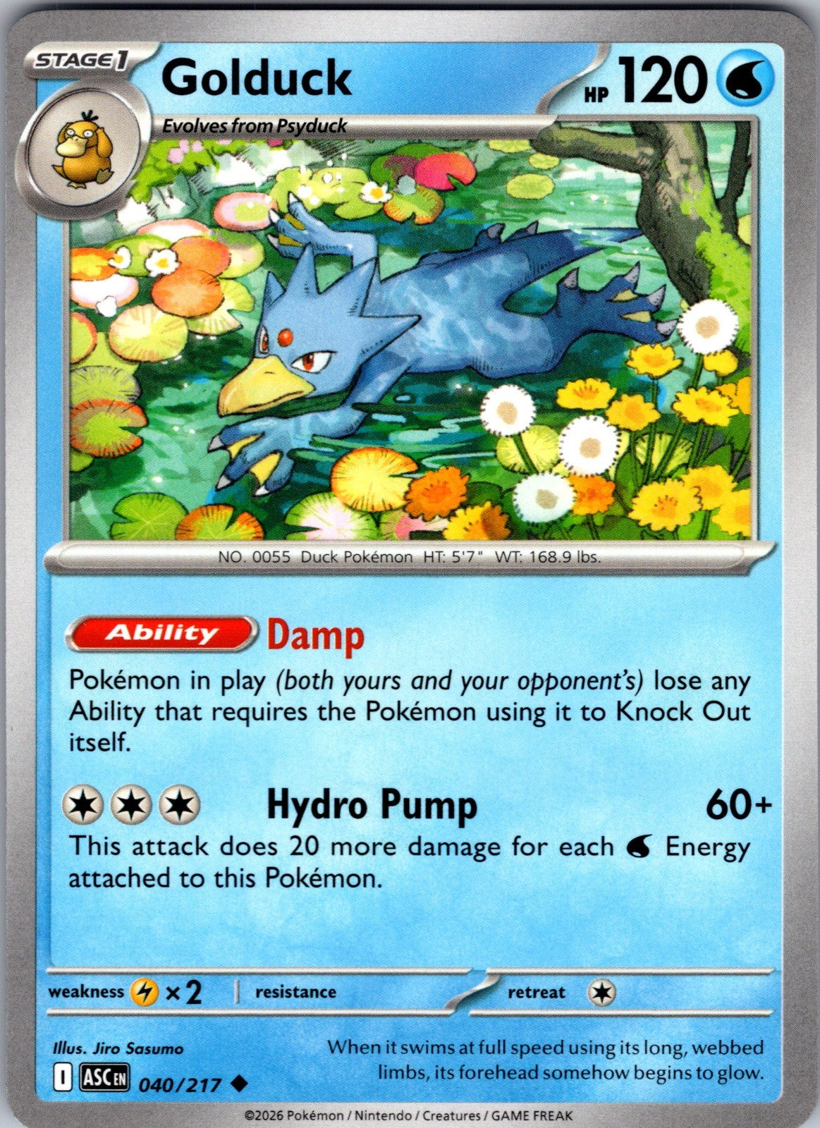 Golduck Uncommon ME: Ascended Heroes 040/217 LP