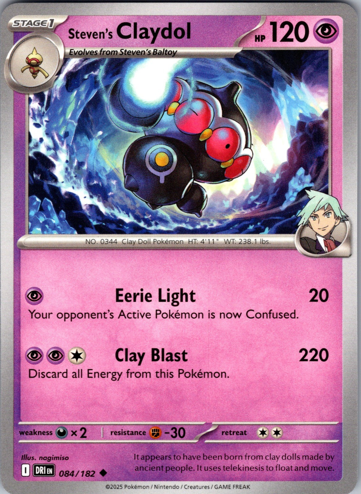 Steven's Claydol Uncommon SV10: Destined Rivals 084/182 LP