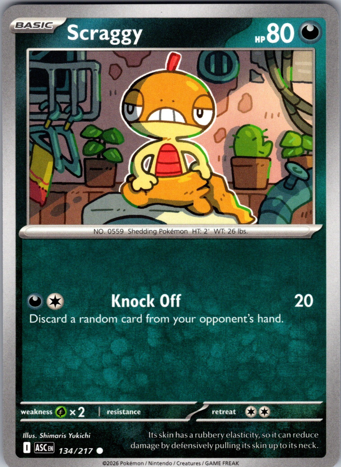 Scraggy (Quick Ball) Reverse Holo Common ME: Ascended Heroes 134/217 LP