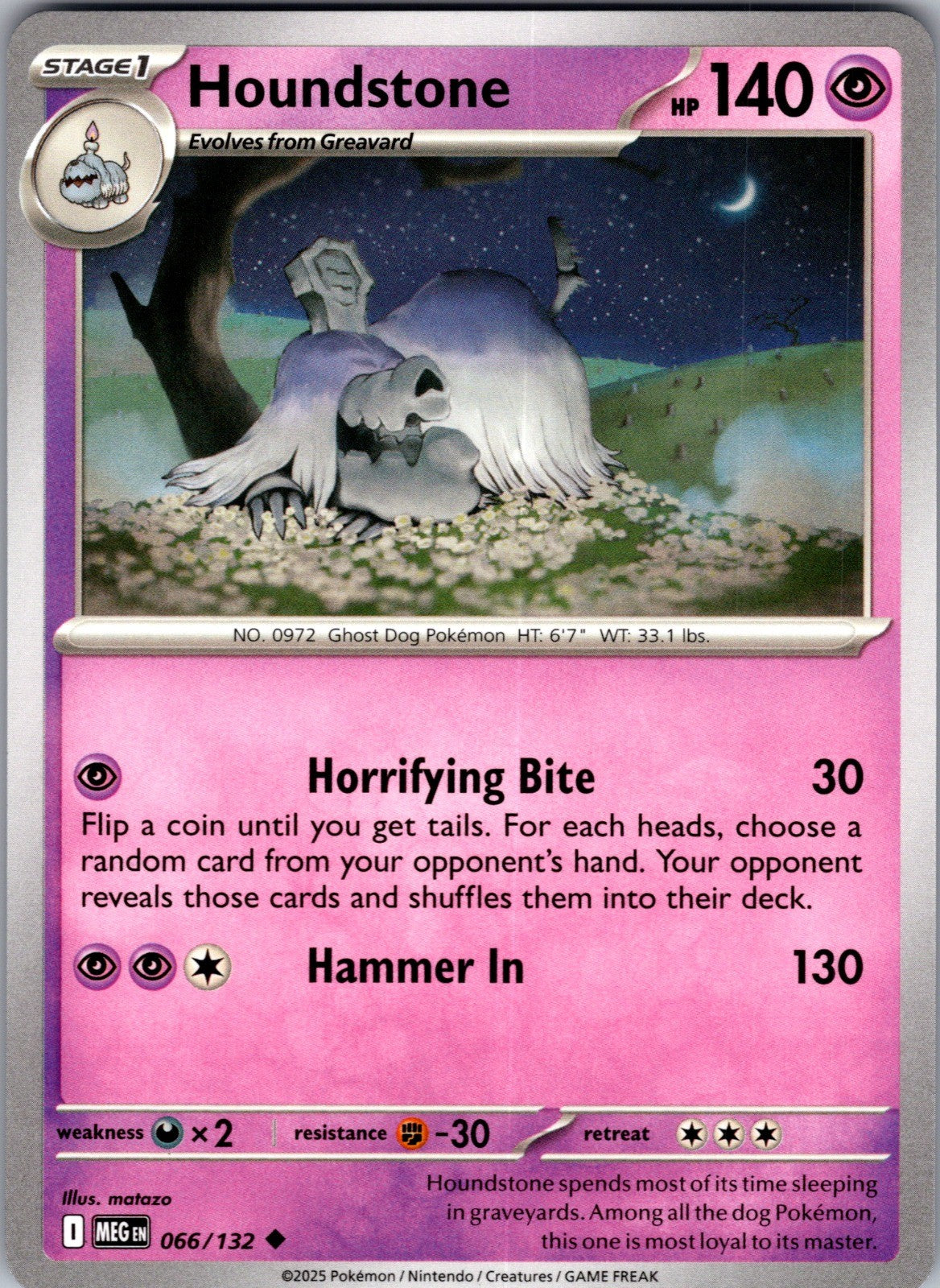 Houndstone Uncommon ME01: Mega Evolution 066/132 LP