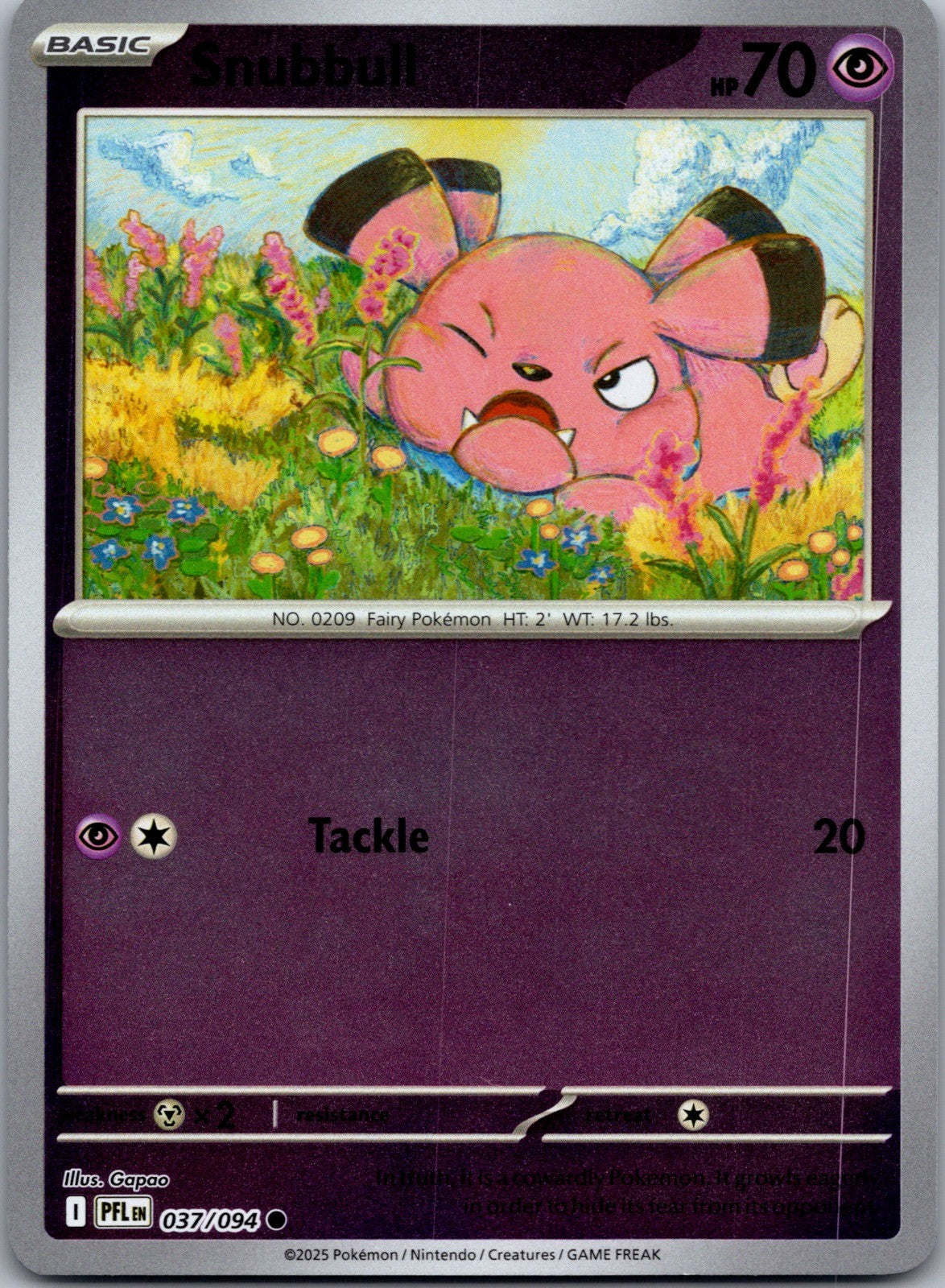 Snubbull Reverse Holo Common ME02: Phantasmal Flames 037/094 LP