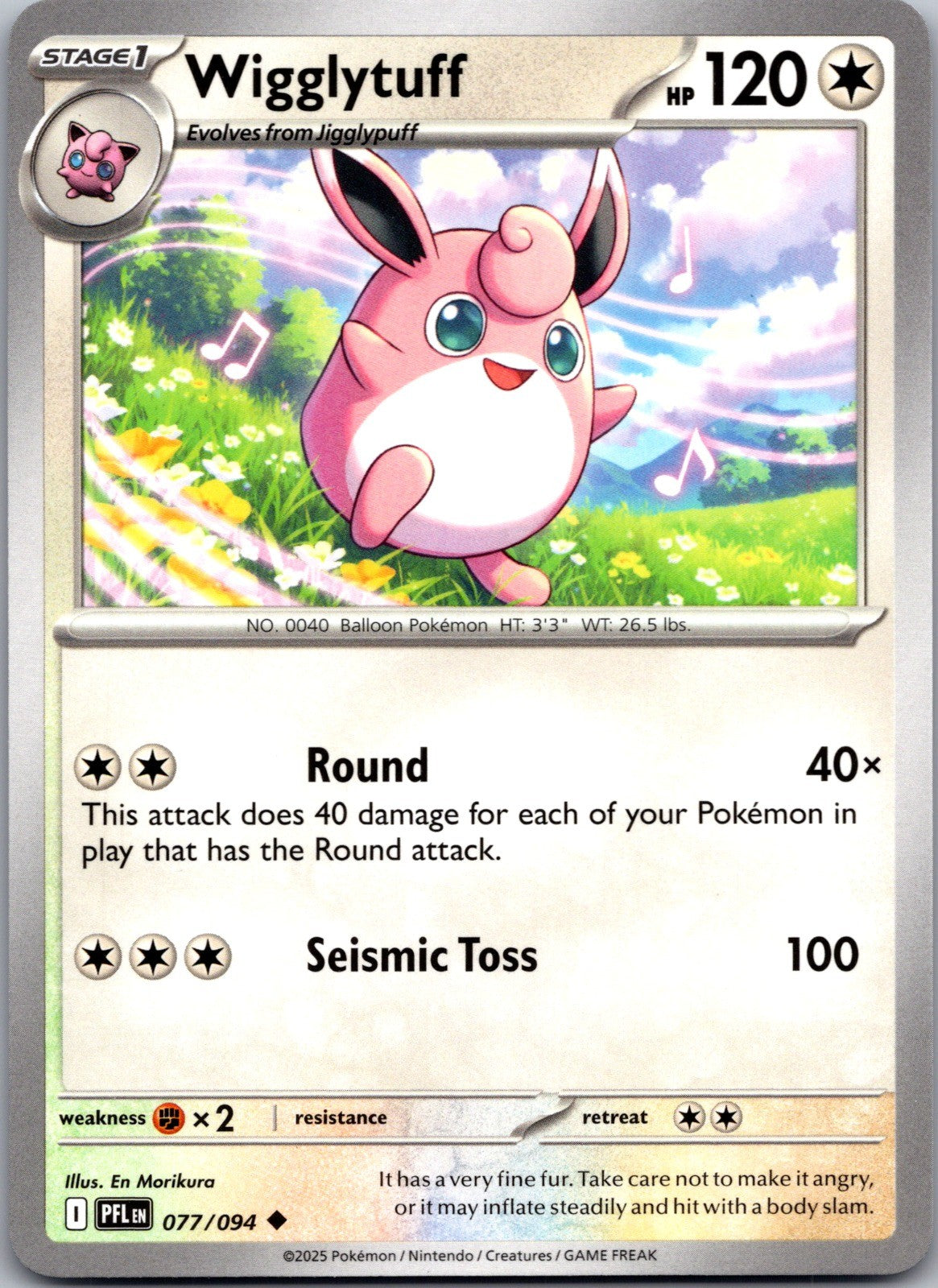 Wigglytuff Uncommon ME02: Phantasmal Flames 077/094 LP