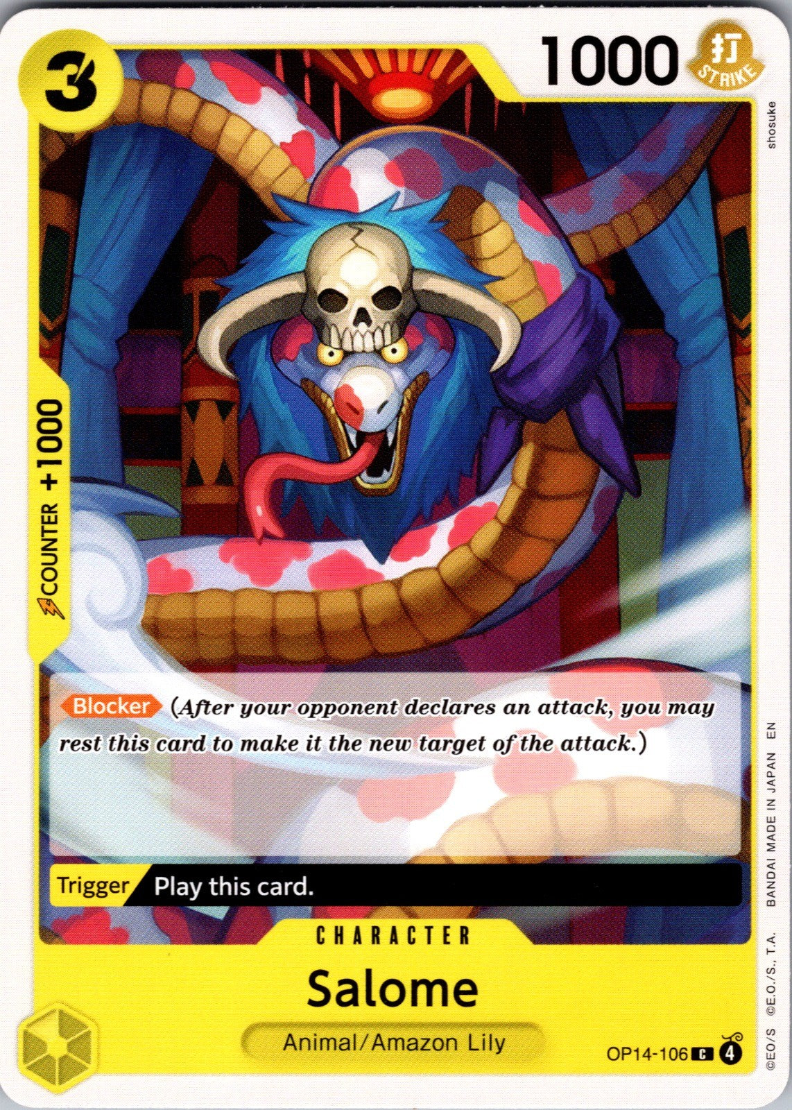 Salome C The Azure Sea's Seven Release Event Cards OP14-106 LP