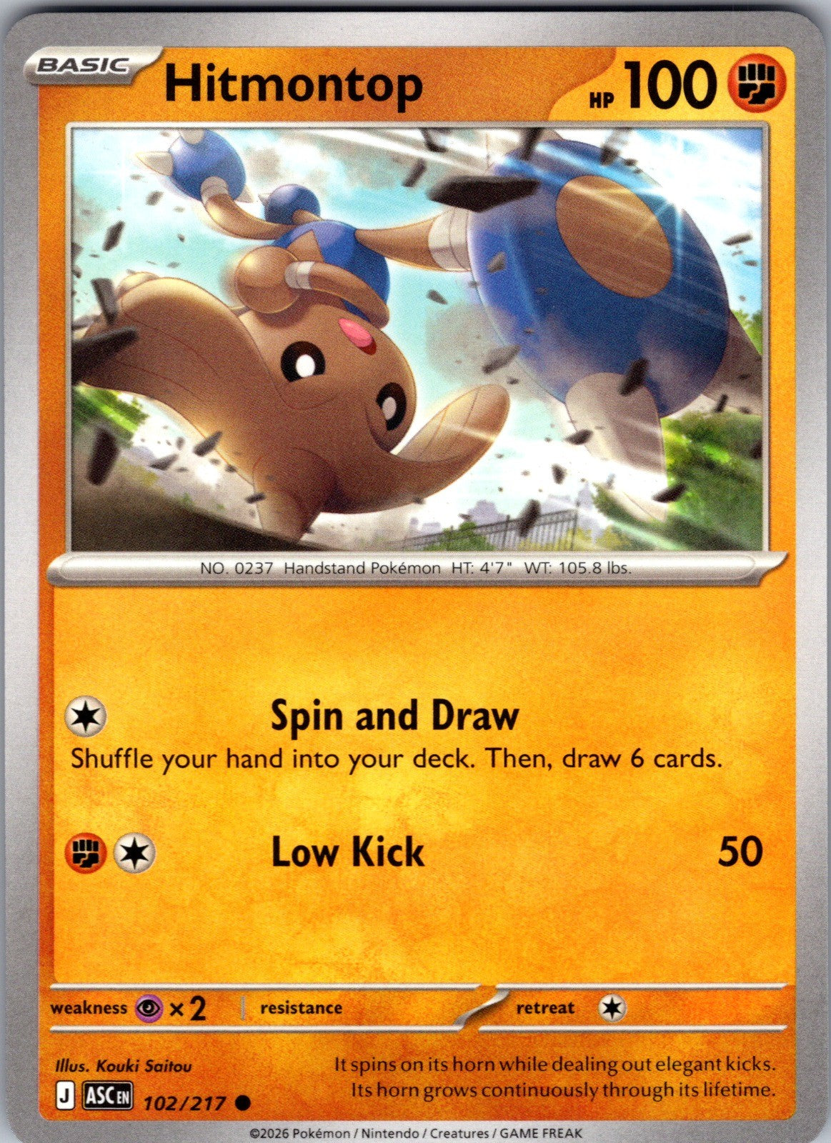 Hitmontop Common ME: Ascended Heroes 102/217 LP