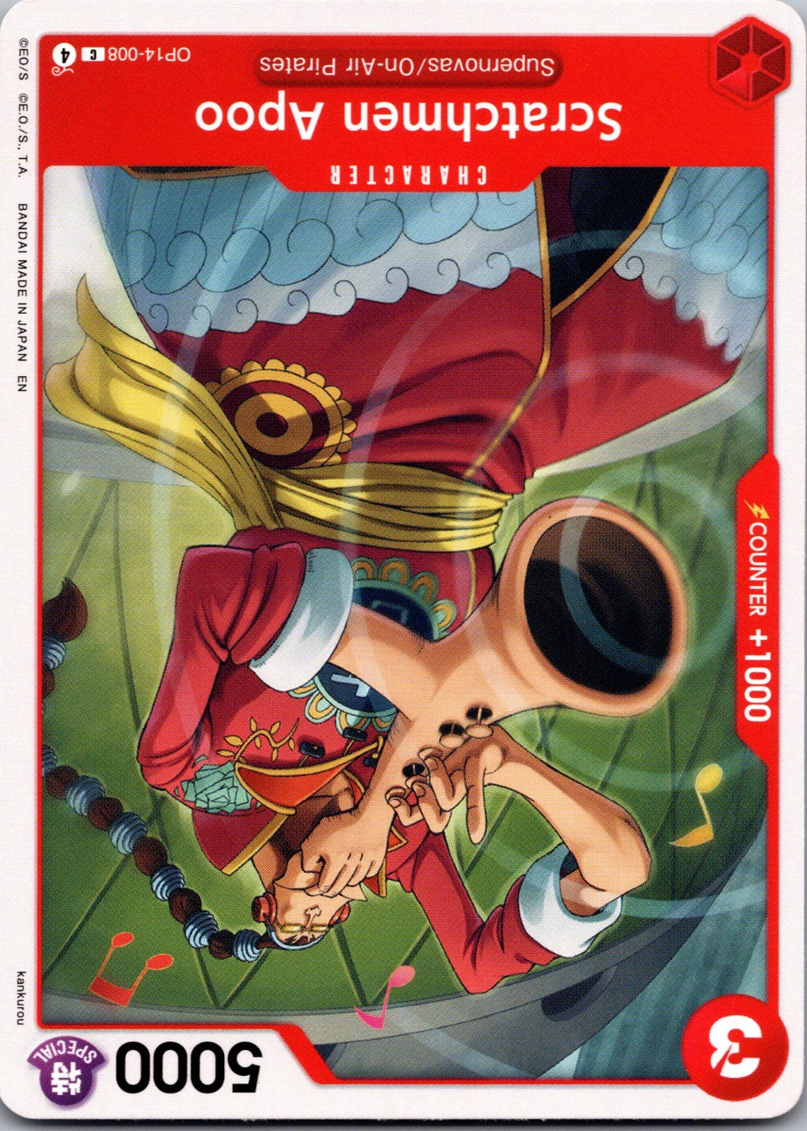 Scratchmen Apoo C The Azure Sea's Seven Release Event Cards OP14-008 LP