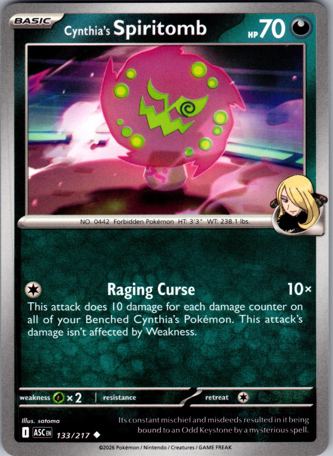 Cynthia's Spiritomb Uncommon ME: Ascended Heroes 133/217 LP