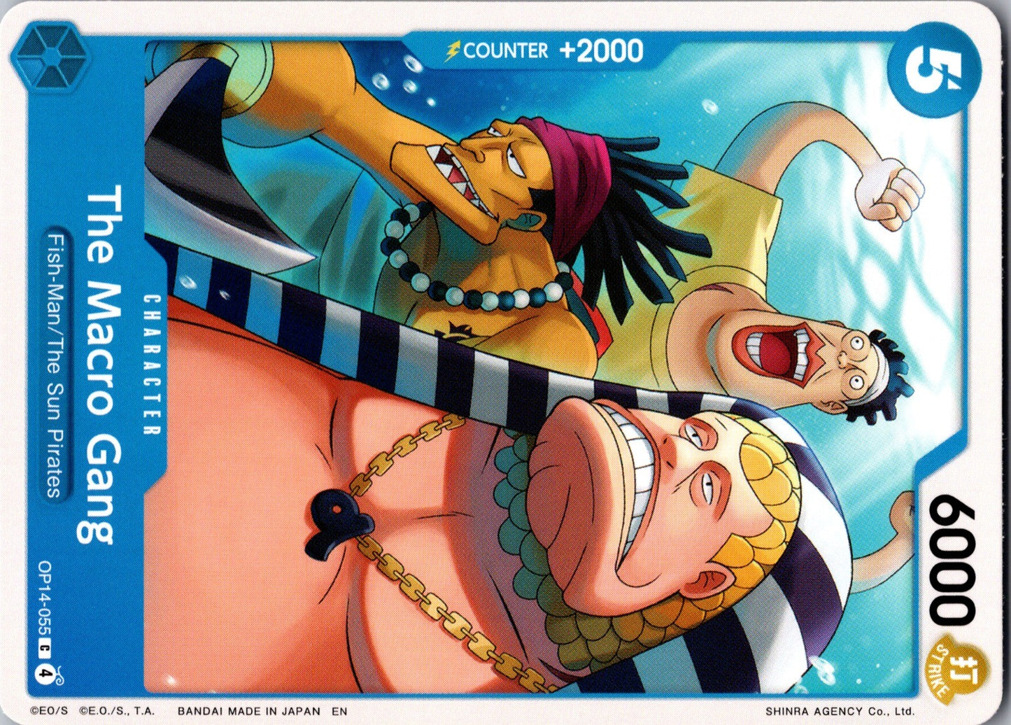 The Macro Gang C The Azure Sea's Seven Release Event Cards OP14-055 LP