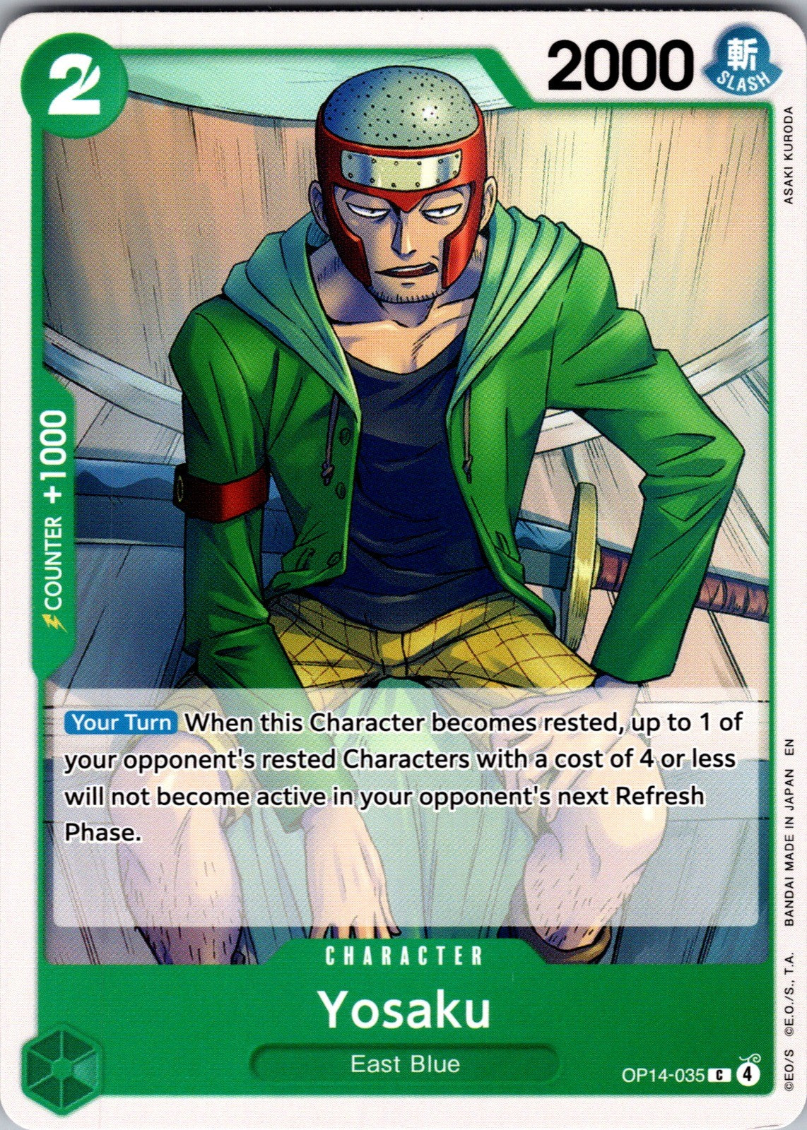 Yosaku C The Azure Sea's Seven Release Event Cards OP14-035 LP