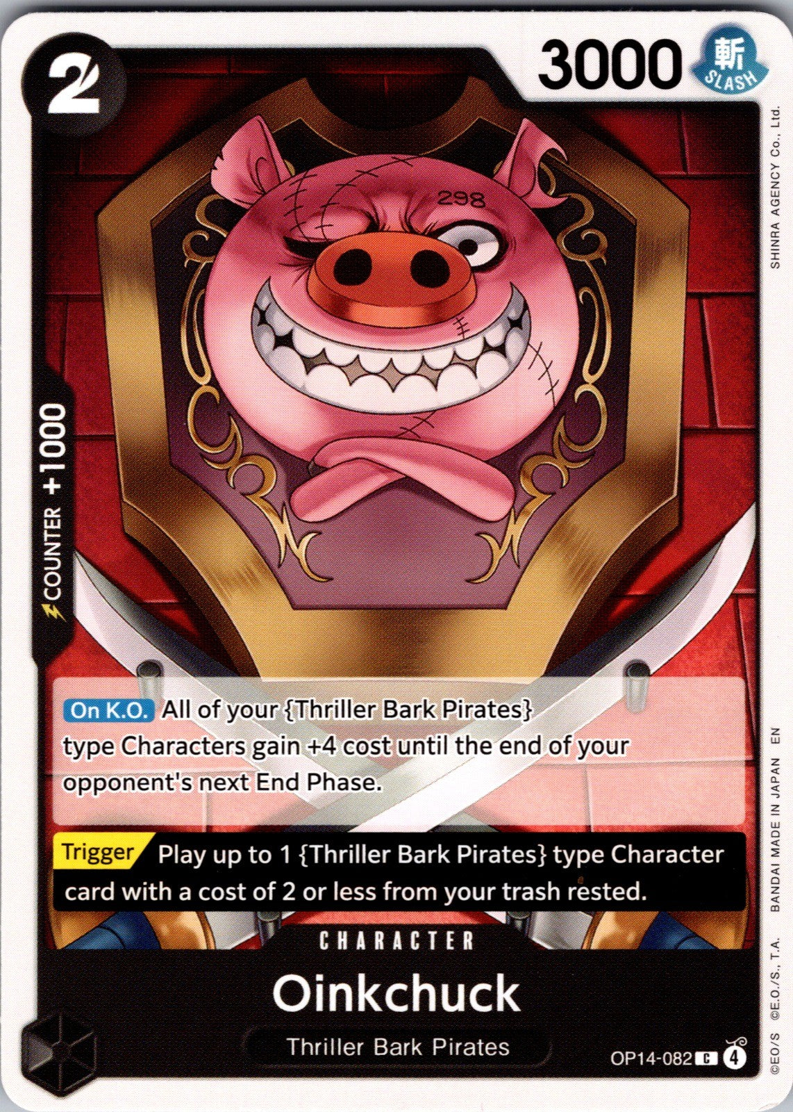 Oinkchuck C The Azure Sea's Seven Release Event Cards OP14-082 LP
