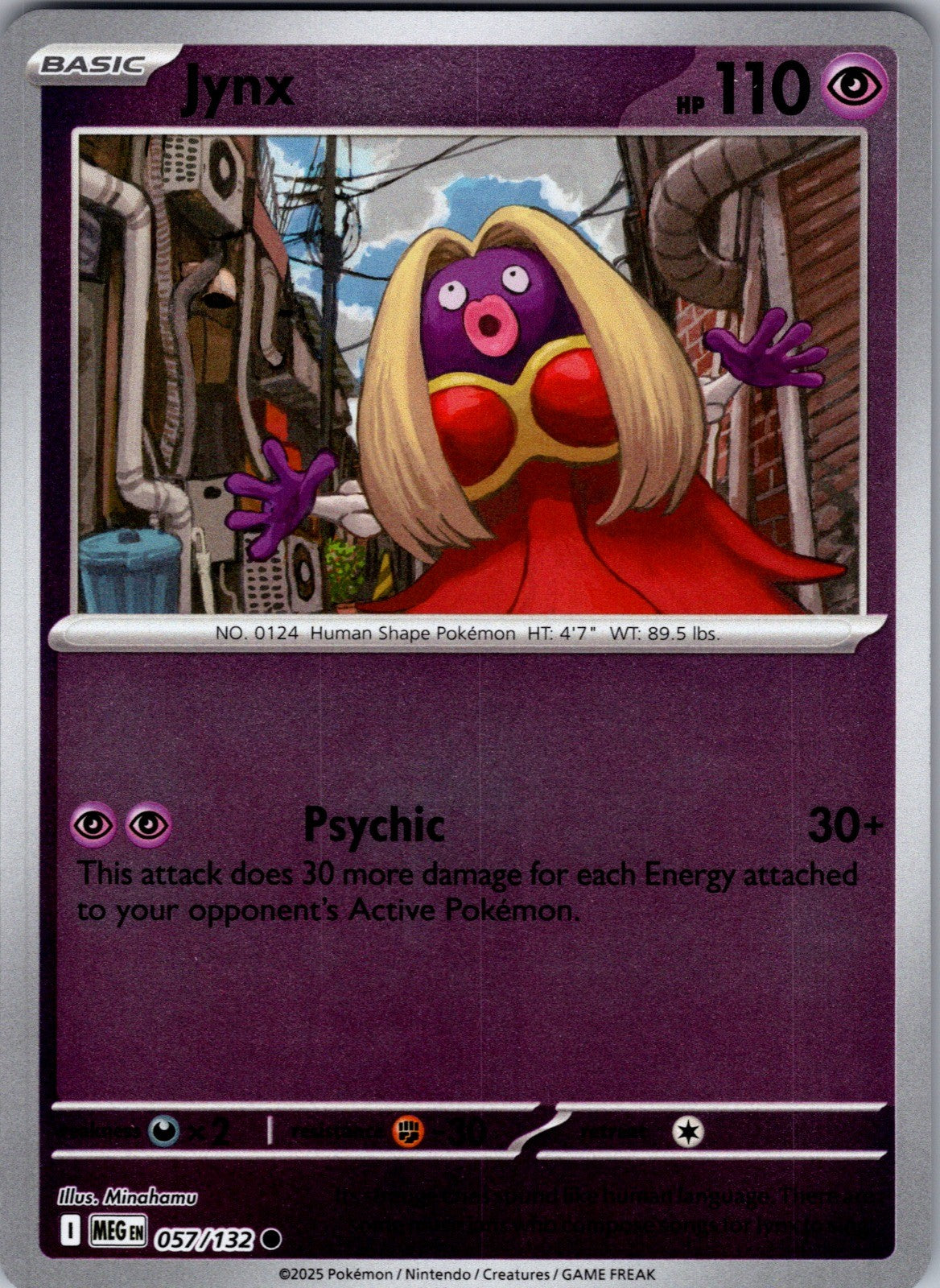 Jynx Reverse Holo Common ME01: Mega Evolution 057/132 LP