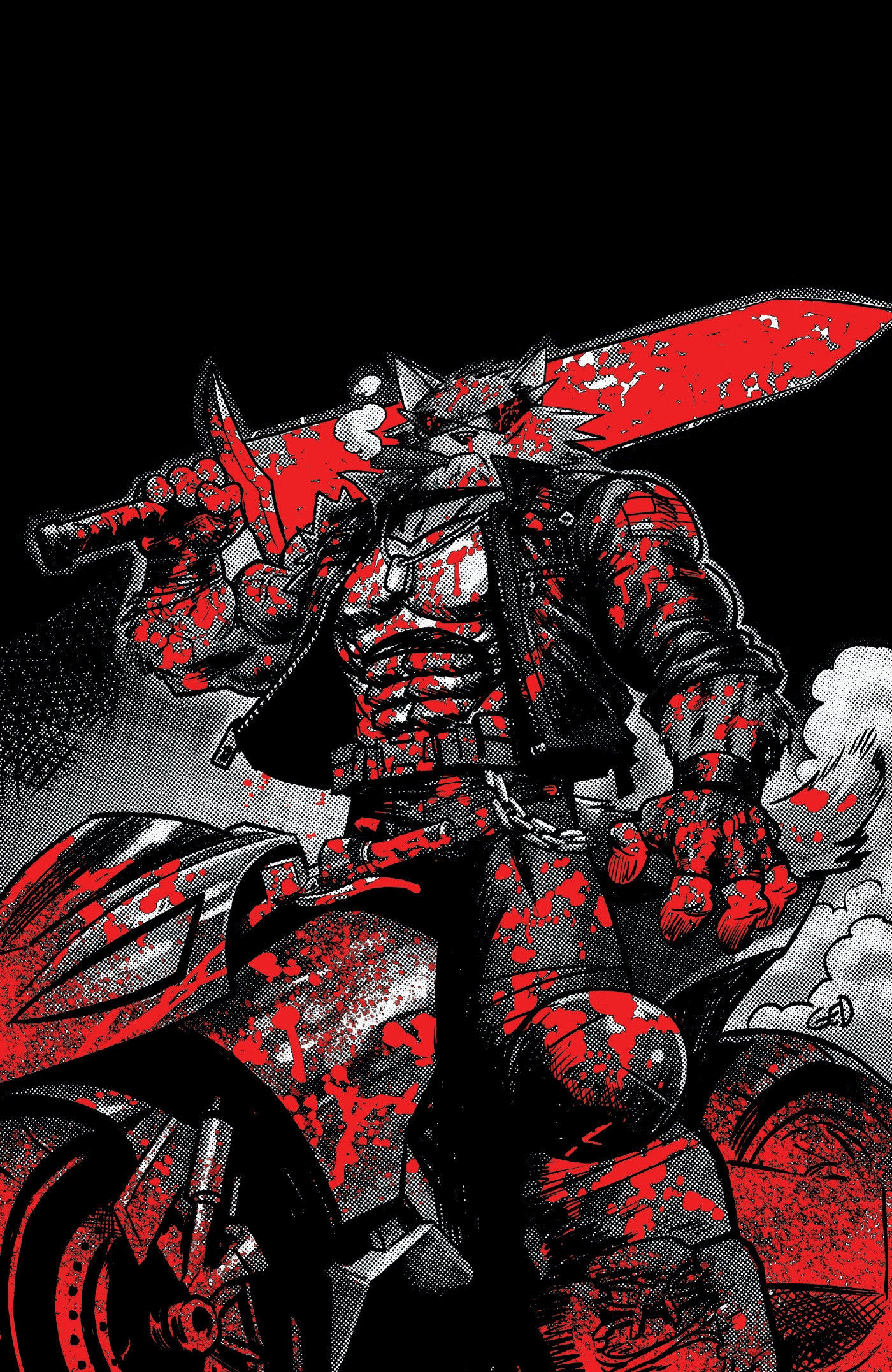 SUPER MONDO MEGA MUTTS #2 CVR H INC 1:50 JUAN GEDEON BLOODY B&W VAR FOC July 20, 2026