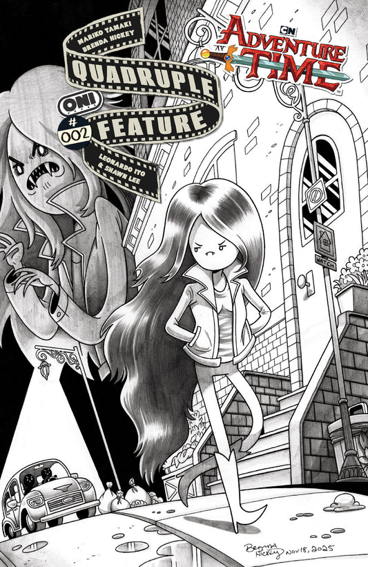 ADVENTURE TIME QUADRUPLE FEATURE #2 CVR D INC 1:20 BRENDA HICKEY B&W VAR FOC July 6, 2026