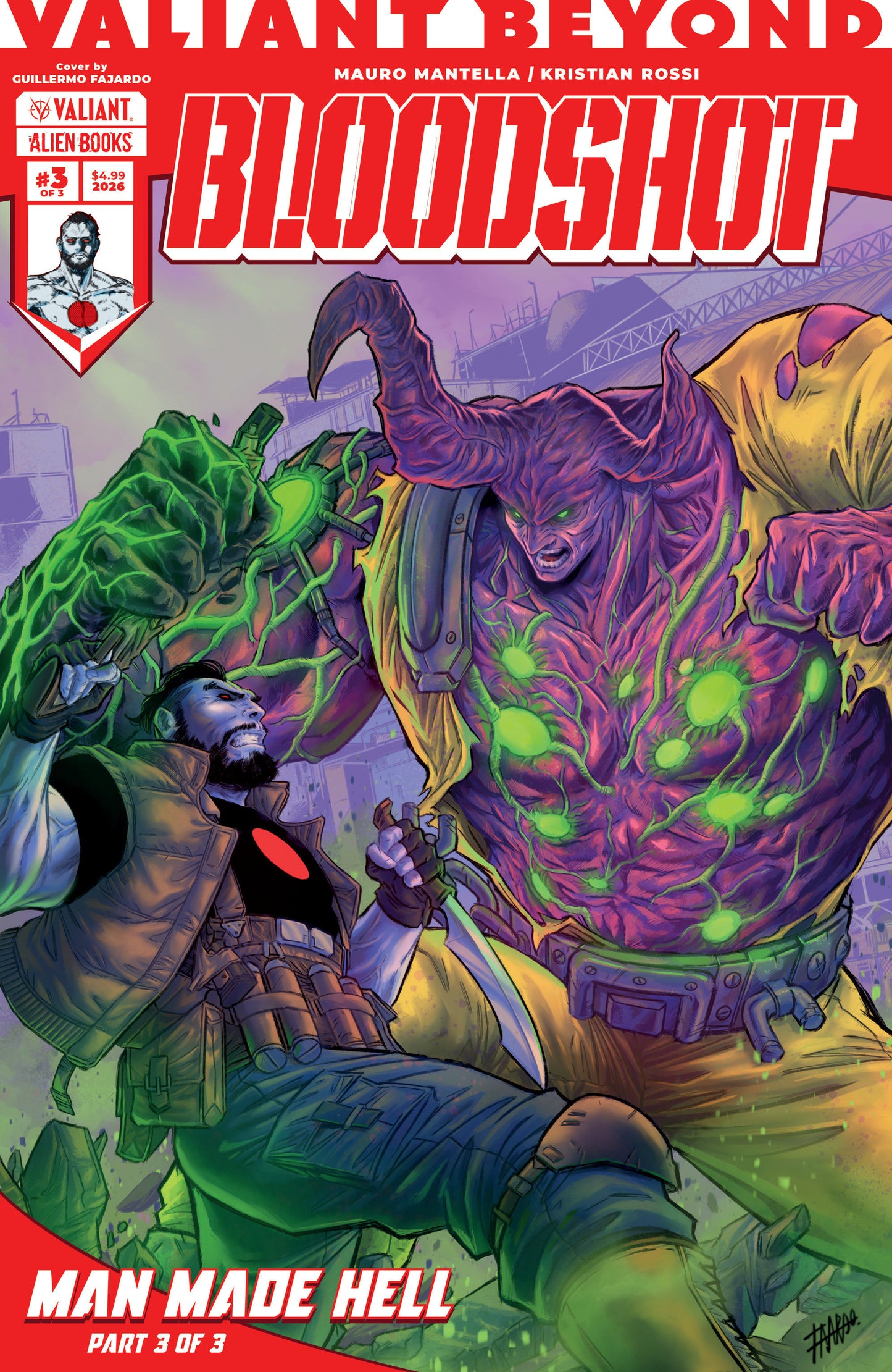 Valiant Beyond: Bloodshot #6--Man Made Hell #3 Cover A (Fajardo) FOC July 20, 2026