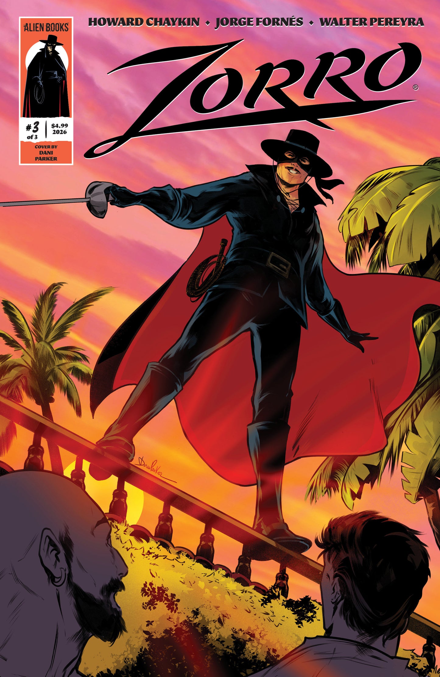 Zorro #3 Variant B (Parker) FOC July 6, 2026