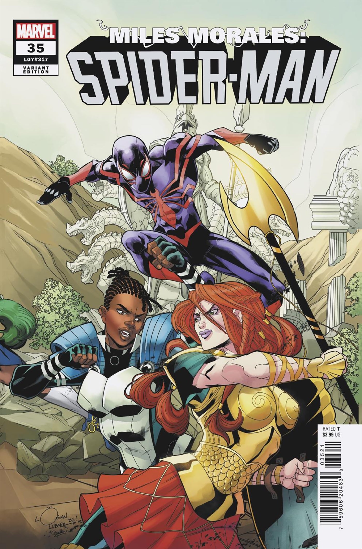 MILES MORALES: SPIDER-MAN LOGAN LUBERA 5-PART CONNECTING VARIANT COMPLETE SET