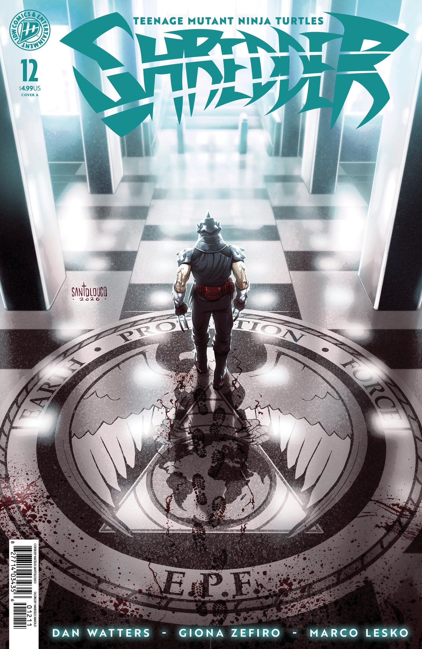 Teenage Mutant Ninja Turtles: Shredder #12 Cover A (Santolouco) FOC August 10, 2026