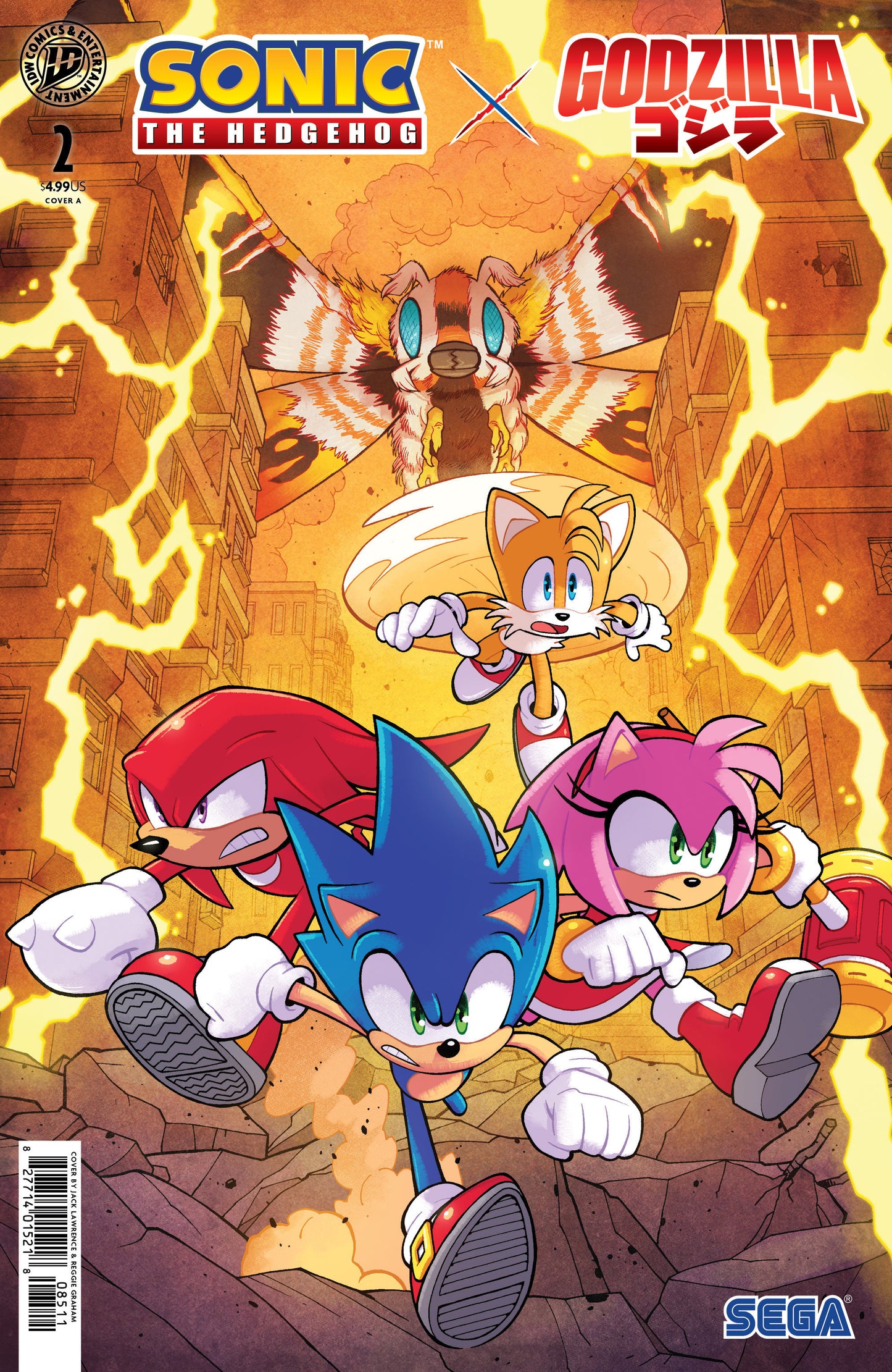 Sonic the Hedgehog x Godzilla #2 Cover A (Lawrence) FOC July 27, 2026