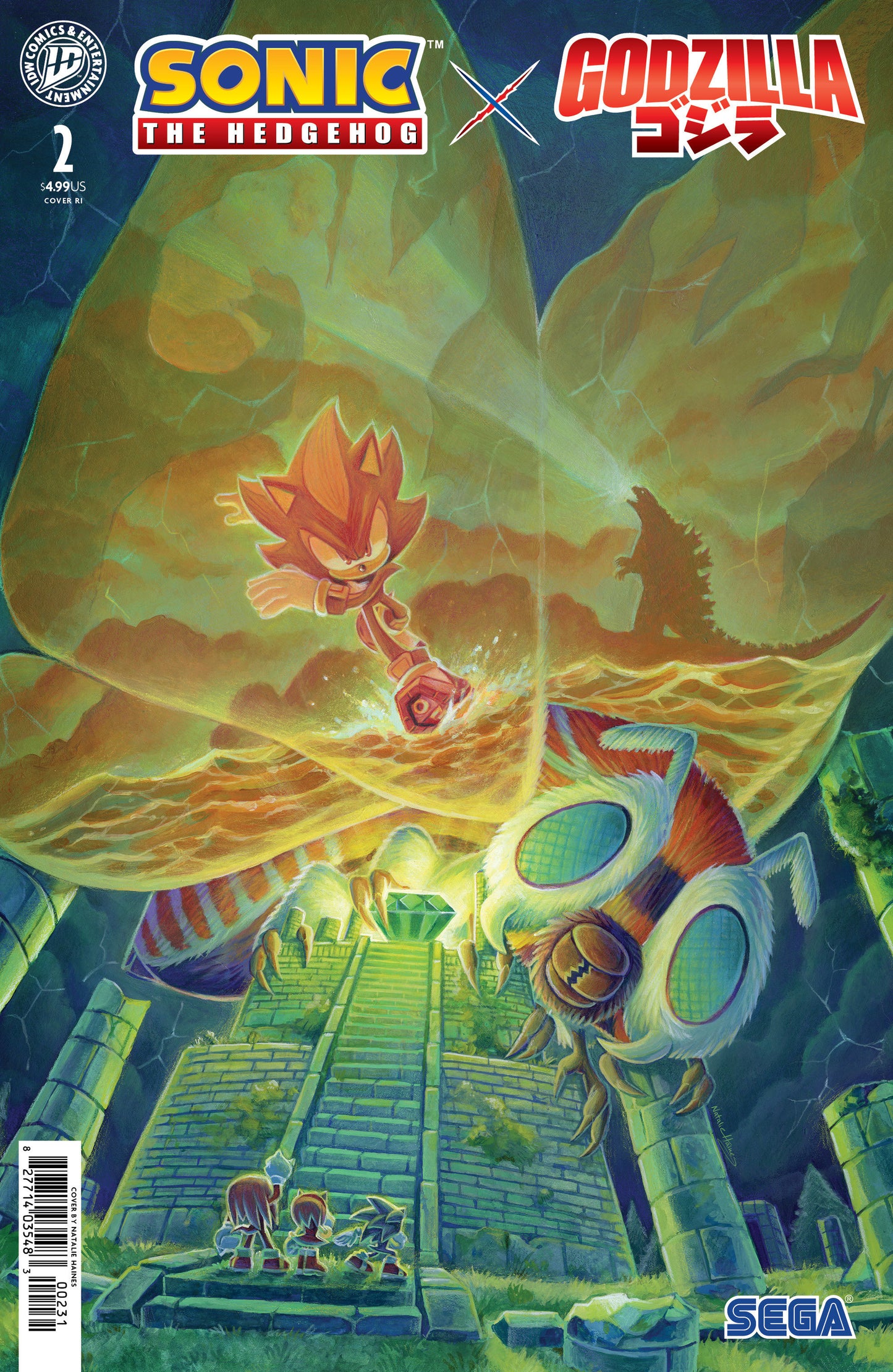 Sonic the Hedgehog x Godzilla #2 Variant RI (15) (Haines) FOC July 27, 2026