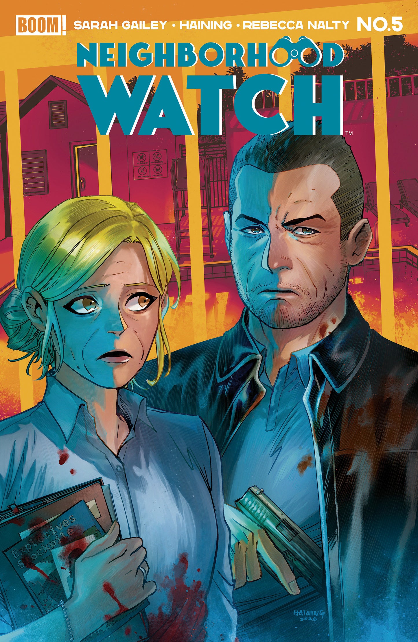 Neighborhood Watch #5 A Main (Dressed, Haining) FOC August 3, 2026