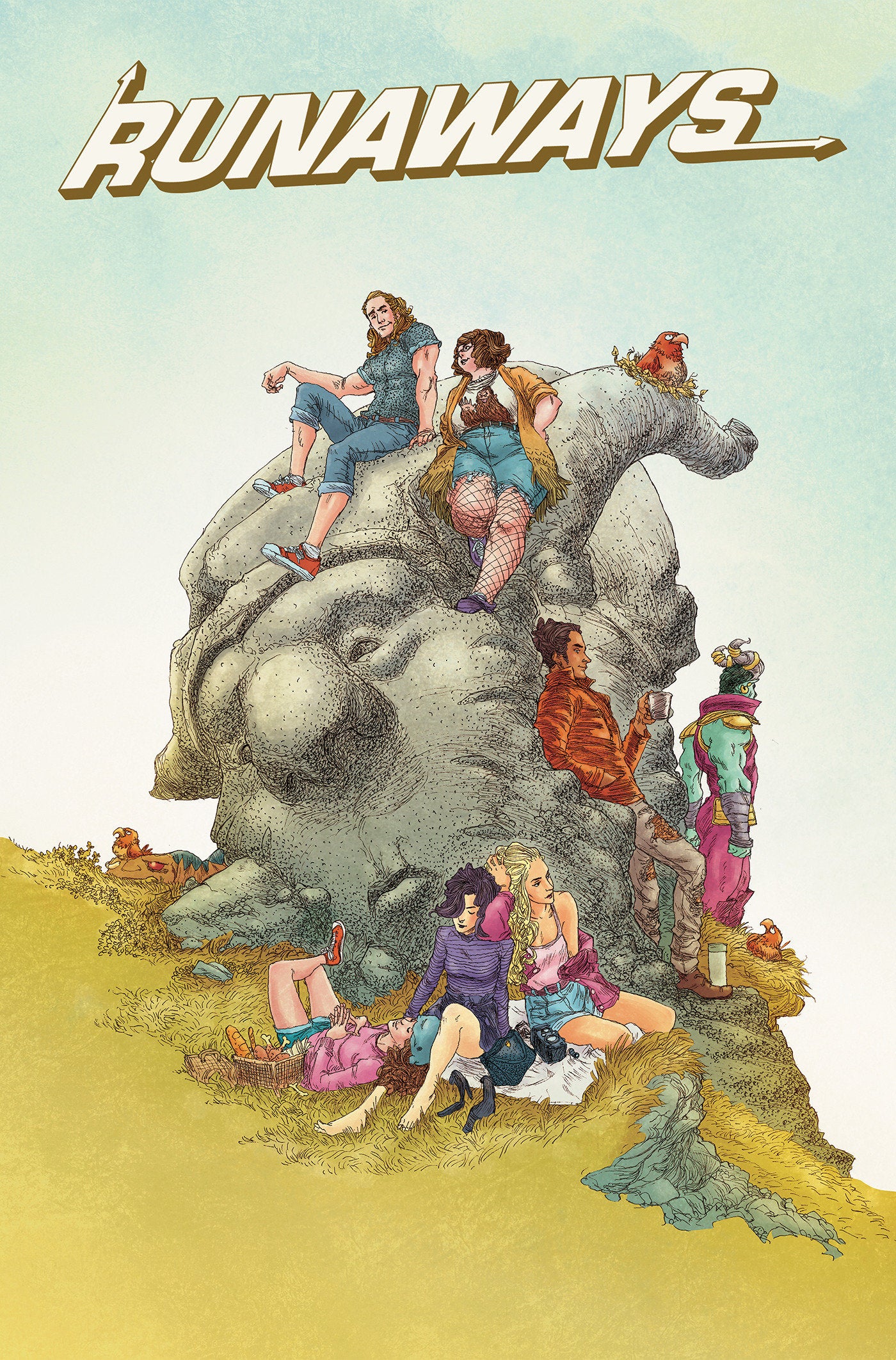 Runaways By Rainbow Rowell Omnibus Adrian Alphona Cover [DM Only] Hardcover FOC August 3, 2026