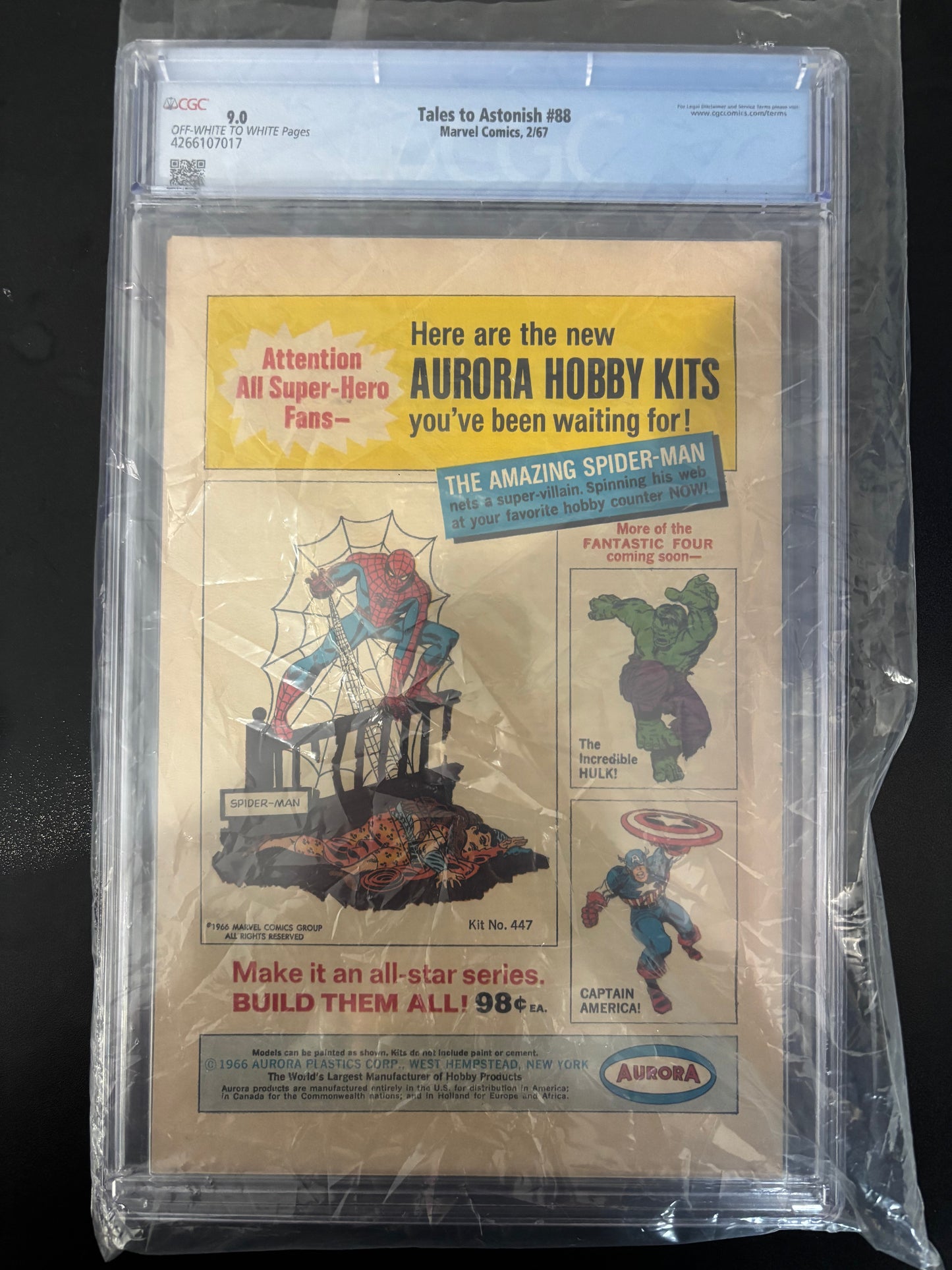 TALES TO ASTONISH #88 GRADED 9.0
