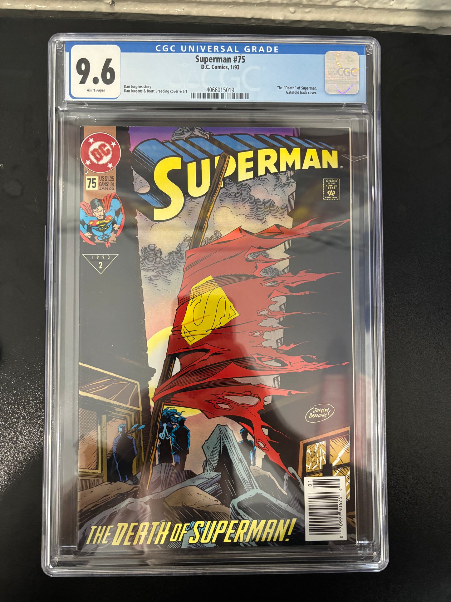 SUPERMAN #75 CGC 9.6 "DEATH OF SUPERMAN" 1ST PRINT (1993)