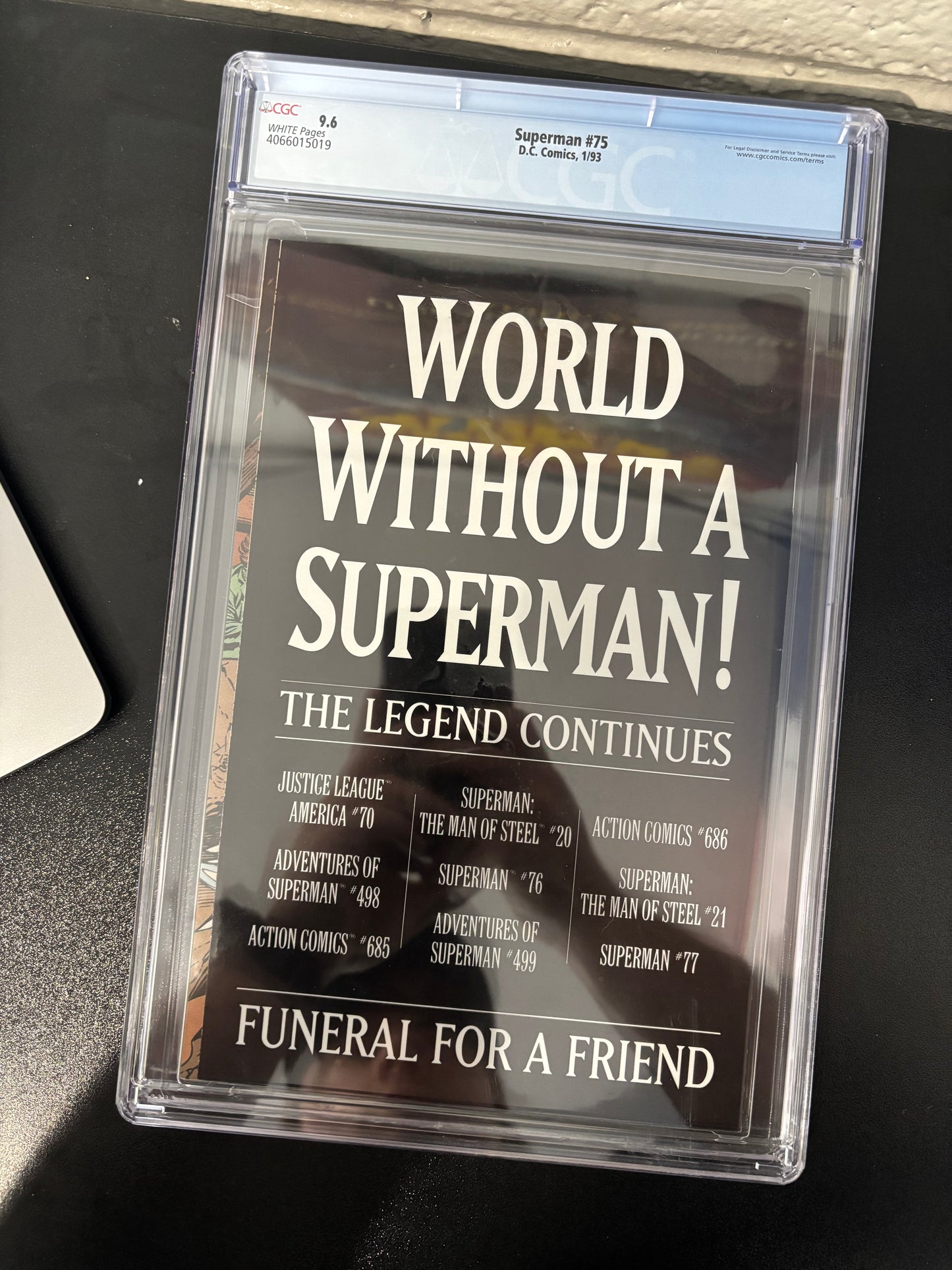 SUPERMAN #75 CGC 9.6 "DEATH OF SUPERMAN" 1ST PRINT (1993)
