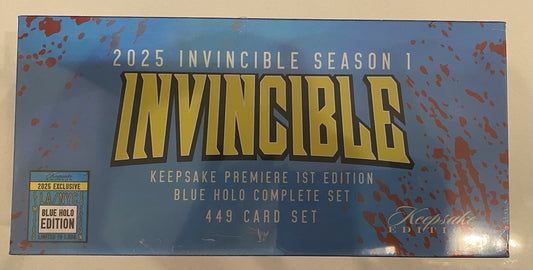 2025 Keepsake Invincible Season 1 Premiere 1st Edition Comic Con Exclusive Blue Holo Complete Set Box