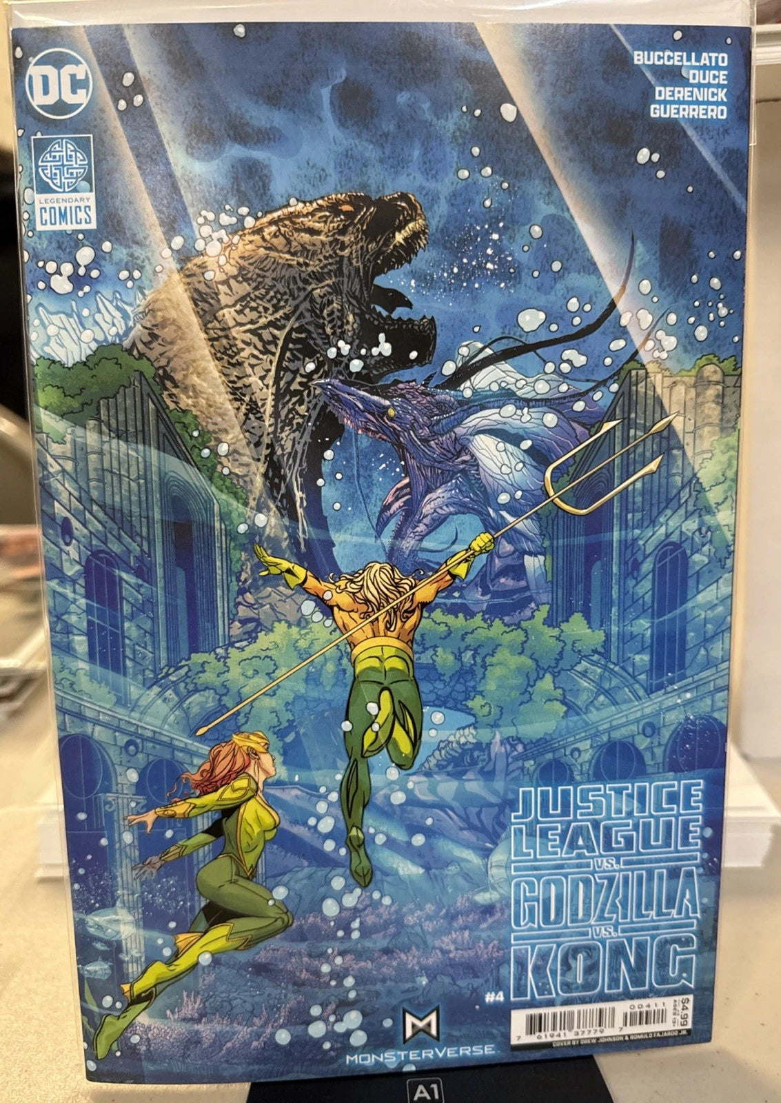 JUSTICE LEAGUE VS. GODZILLA VS. KONG #4 CVR A JOHNSON NM (2024)
