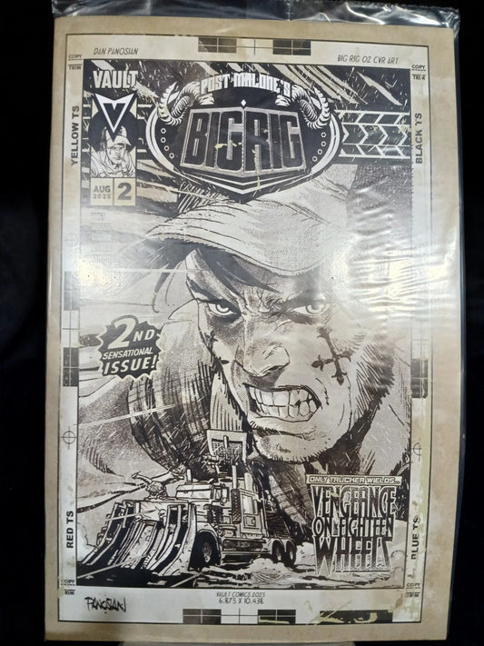 2025 Vault Comics Post Malone's Big Rig No 2 Cover S Panosian Fine Line Cover